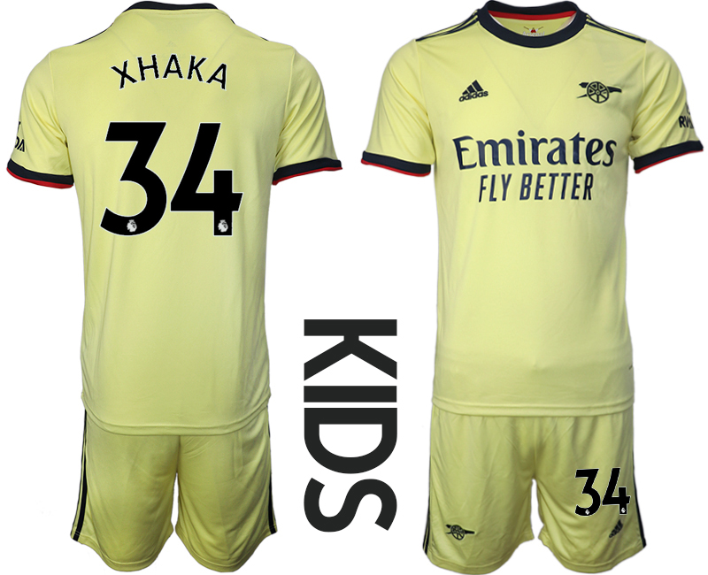 Youth 2021-2022 Club Arsenal away green #34 Soccer Jersey